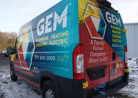 2021 Ram Promaster 2500 High Roof 136 Wb from USA, damaged, VIN 3C6LRVCG0ME576538